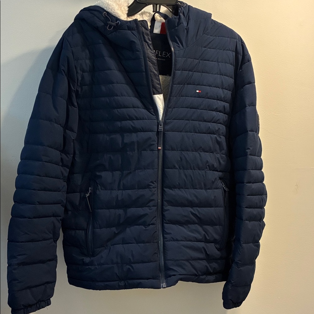Tommy Hilfiger Men's Sherpa-Lined Softshell Hooded Jacket